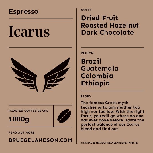 Icarus espressobonen, 250gr.
